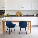 WOLTU BH153bl-1,1 Chaise de Salle à Manger Moderne Chaise de Cuisine en Velours et métal,Bleu