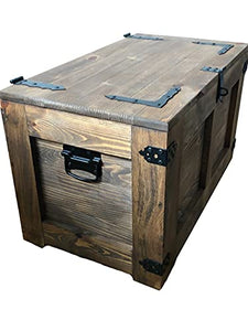 Boîte Au Trésor En Bois Vintage – Coffre Décoratif Avec Serrure – 26x15x12 Cm – Pour Bijoux, Souvenirs, Décoration Maison