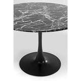 Table Schickeria 110cm Effet marbre Noir Kare Design