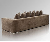 Amaris Elements | 'Monroe' canapé Moderne de 4 Places Velours, Style Maison de Campagne 2.65m