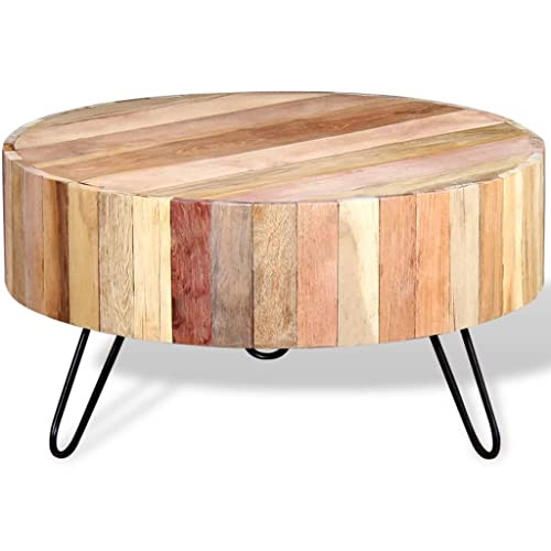 vidaXL Table Basse Bois de Récupération Massif Table d vidaXL Table Basse Bois de Récupération Massif Table d'Appoint Salon Canapé
