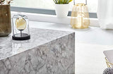 KADIMA DESIGN basse 100x30x50 cm MDF brillant aspect marbre blanc