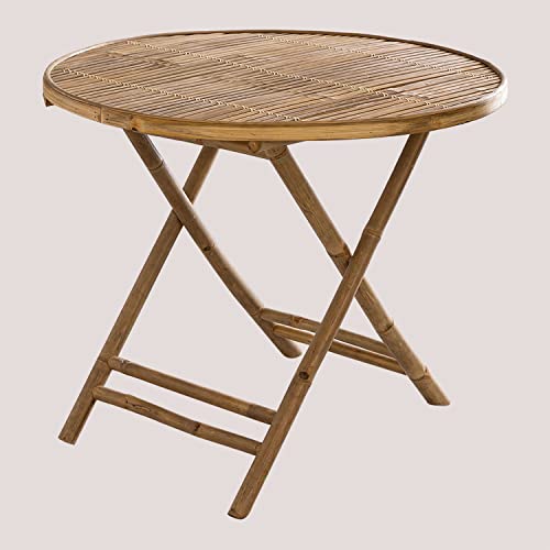 SKLUM Table de Jardin Pliable Ronde en Bambou (Ø90 cm) Lipe Bambou SKLUM Table de Jardin Pliable Ronde en Bambou (Ø90 cm) Lipe Bambou