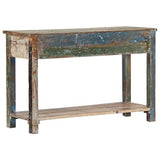 Tidyard Table Console | Table d’entrée Industriel 120x40x75 cm en Bois Solide de Récupération