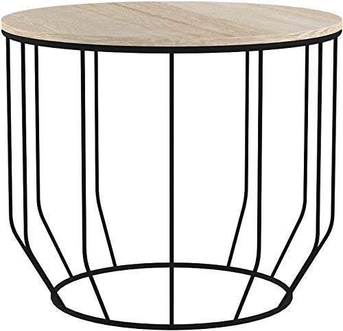 LIFA LIVING, Table Gigogne Bois et Metal Ronde, Table Basse Design Bois en Lot de 2, Petite Table Basse Gigogne Scandinave, Tables d LIFA LIVING, Table Gigogne Bois et Metal Ronde, Table Basse Design Bois en Lot de 2, Petite Table Basse Gigogne Scandinave, Tables d'Appoint pour Salon