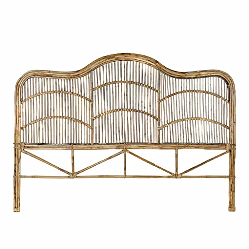 Item Ventemeublesonline TÊTE DE LIT en ROTIN Naturel 178X4X128, Blanc Item Ventemeublesonline TÊTE DE LIT en ROTIN Naturel 178X4X128, Blanc