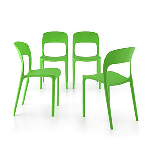MOBILI FIVER, Lot de 4 Chaises de Salle à Manger Amanda, Vert, 42 x 55 x 83,5 cm