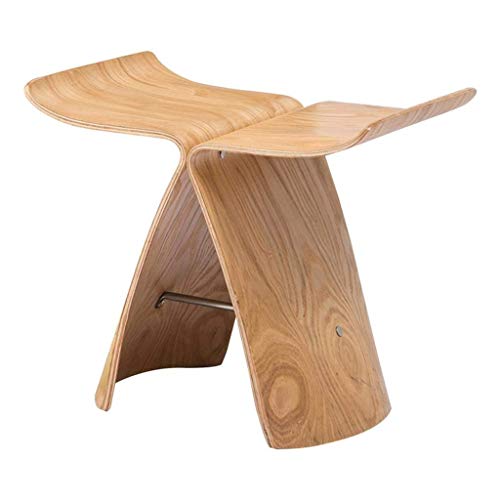 Tabouret Papillon Changement Chaussures Tabouret Tabouret En Bois Petit Banc Chaise Salon Décoratif Tabouret 44 X 31 X 40 Cm,A