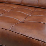 Chaise Barcelone Cognac Marron en Cuir semi-aniline Mies Van Der Rohe