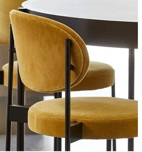 Slu17 Chaise de Salle à Manger Moderne Chaise de Velours Chaise de Designer Chaise de Dossier Chaise de Petit-déjeuner (Couleur : Brass)
