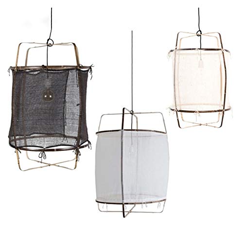 Lampe Suspendue Illuminate grandes lampes Coton Bambou Pendentif Lampes suspendues Lampes restaurant personnalité café bar lumières LED Pendentif ( Body Color : Dia 60cm , Wattage : Dia 60cmx100cm )