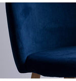 Icons Corner Lot de 2 fauteuils en velours Bleu vintage Piaf