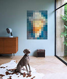 IXXI Graphic Van Gogh Petrol Pixel-Extra Large 224 x 252 cm