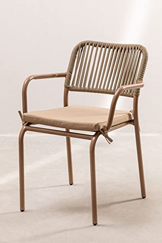 SKLUM Chaise de Jardin Empilable Arhiza Brun Moka SKLUM Chaise de Jardin Empilable Arhiza Brun Moka