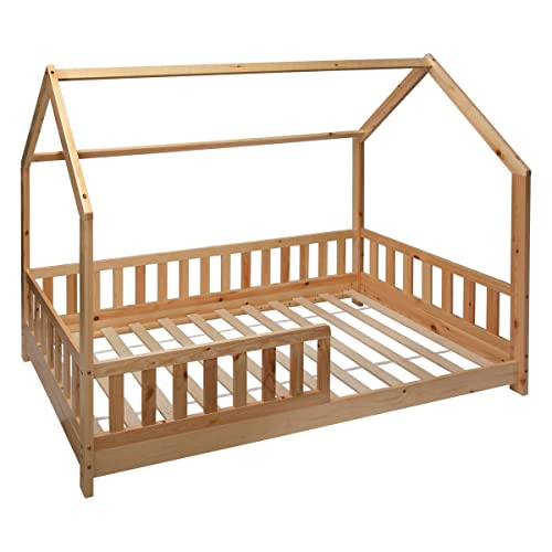 Lit cabane Enfant Bosco - Bois 90x190 cm - Atmosphera créateur d Lit cabane Enfant Bosco - Bois 90x190 cm - Atmosphera créateur d'intérieur
