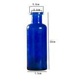 Outflower Vase cylindrique en Verre Transparent Décoratif et Moderne pour Fleurs 22 x 7,5 cm 22 * 7.5cm Bleu Marine
