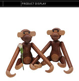 NC Décor à La Maison Suspendu en Bois Singe Poupées Figurine Nordique Sculpture sur Bois Artisanat Animal Cadeaux Décoration Accessoires pour La Maison Salon