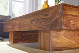 FineBuy Table Basse Bois Massif Sheesham Table de Salon 120 x 30 x 45 cm | Table d'appoint Style Maison de Campagne | Meubles en Bois Massif Naturel Table de Sofa |