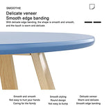 LUWOFU Petite Table de Chevet Salon, Table Basse Ronde, en Bois Moderne Simple élégante Stable Stable Stabilit Structure Bandin,Blanc