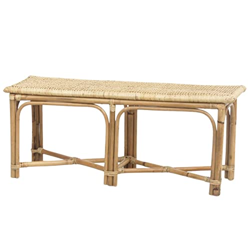 DECOCLICO - Banc en rotin Naturel tressé - L 110 x P 31 x H 46 cm - Rotin DECOCLICO - Banc en rotin Naturel tressé - L 110 x P 31 x H 46 cm - Rotin