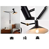 Department Store Appliques murales Étude Lumière créative Loft Fer Salon Nuit Chambre Applique Simple personnalisé réglable Lampes Moderne gaule Wall Light (Color : Black)