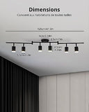 Bojim Plafonnier 6 Spots Orientable, Luminaire Plafonnier LED Pivotants, Moderne Spots de Plafond Noir Mat Plafonnier Spot GU10 pour Cuisine Couloir Salon Chambre Coucher, Sans Ampoule
