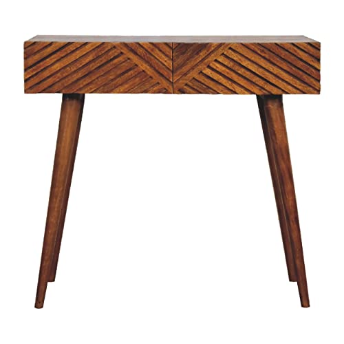 Artisan Furniture Table Console Chestnut Lille, Bois de Mangue, châtaigne, Taille Unique