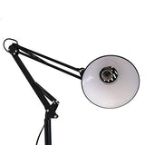 Universo Lampe avec pied et bras orientable - Idéale comme lampe de lecture, de travail, pour esthéticienne et salon - En métal D15 Moderne noir