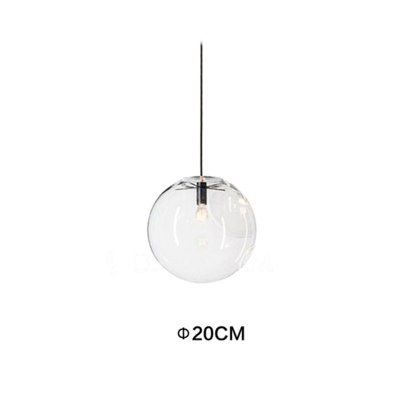 MZStech Billes en Verre Luminaire Suspension Boule verre Lustre Pendentif Lampe (20cm)
