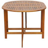 Table Ovale à Abattant, Facile à Assembler Table Ovale en Bois Résistant aux Intempéries Simple pour Famille pour Terrasse pour Patio