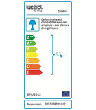 LUSSIOL Luminaire Korba, suspension rotin, 60 W, naturel, ø 30 x H 23 cm