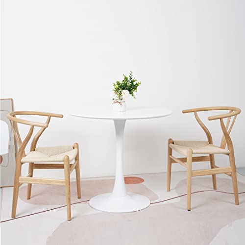 Tomile Wishbone Chaise en Y - En bois massif - Avec rotin - 2 chaises pour cuisine, salle à manger - Bois de frêne naturel Tomile Wishbone Chaise en Y - En bois massif - Avec rotin - 2 chaises pour cuisine, salle à manger - Bois de frêne naturel