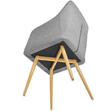 TecTake 402981 - Chaise de Salle à Manger Confort, Fauteuil de Salon Rembourré au Design Scandinave 55 cm x 54 cm x 82,5 cm Gris