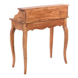 Design Delights Secrétaire Napoléon vintage en bois massif d’acajou - Bureau style colonial - Style shabby chic 80 x 92 x 40 cm - Couleur : 08 Miel ciré