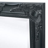 Tidyard Miroir Mural Magnifique pour Salle de Bain/Dressing Style Baroque Noir 100 X 50 cm