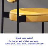 NJDT Chaise de Salle à Manger Pied en métal PU Surface avec Coussin Rembourré Designer Contemporain pour Bureau Salon Salle à Manger Cuisine (Couleur : Rouge)