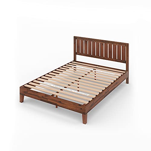 ZINUS Vivek Sommier plateforme en bois Deluxe 30 cm avec tête de lit | Support à lattes en bois | Facile à monter | 160 x 200 cm | Expresso antique ZINUS Vivek Sommier plateforme en bois Deluxe 30 cm avec tête de lit | Support à lattes en bois | Facile à monter | 160 x 200 cm | Expresso antique