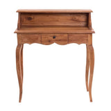 Design Delights Secrétaire Napoléon vintage en bois massif d’acajou - Bureau style colonial - Style shabby chic 80 x 92 x 40 cm - Couleur : 08 Miel ciré