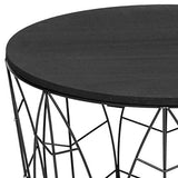 Table d'appoint Kumi Feuille Noire D40 cm - Atmosphera créateur d'intérieur