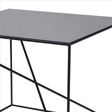 Canapé Side Table, Salon Fer Art Petite Table Carrée Bureau Salle de réunion Décoration Table basse Chambre Table de nuit (Color : Black)