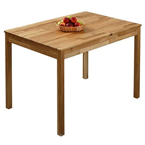 Krok Wood Table à Manger en chêne Tomas en Bois Massif (110 x 75 x 75 cm)