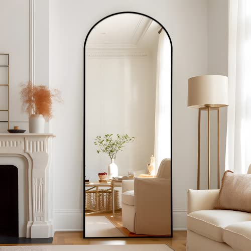 Miroir Pleine Longueur 180x80cm Avec Support | Doré Arqué Pour Chambre