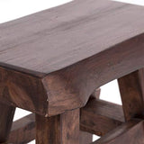 Design Delights Tabouret en bois rustique vintage 40" - Bois dur recyclé - Tabouret en bois massif - 43 x 45 x 27 cm (H x l x P) - Marron foncé
