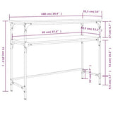 vidaXL Table Console chêne Sonoma 100x35,5x75 cm Bois d'ingénierie