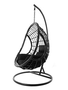Chaise suspendue panier suspendu avec coussin balançoire en polyrotin Chaise suspendue panier suspendu avec coussin balançoire en polyrotin