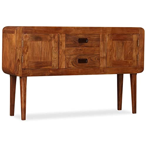 vidaXL Buffet avec Finition en Bois de Sesham Armoire Latérale Meuble de Rangement avec 2 Placards et 2 Tiroirs Intérieur 120x30x75 cm Bois Massif vidaXL Buffet avec Finition en Bois de Sesham Armoire Latérale Meuble de Rangement avec 2 Placards et 2 Tiroirs Intérieur 120x30x75 cm Bois Massif