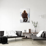 Ceanothe Tableau sur verre synthétique bison 65x97 cm - Impression sur Verre synthétique - Image HD imprimée sur Verre synthétique - Tableau mural décoratif - Fabriqué en France