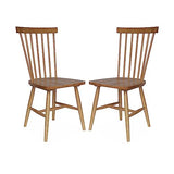 Alice's Home - Lot de 2 chaises Naturelles à barreaux en Bois d'hévéa. Romie. L 50.8 x P 44.2 x H 90cm