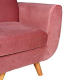 Menzzo Danube Fauteuil, Velours, Rose, 83