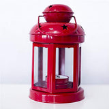MoGist Chandelier décoratif en Fer forgé Style européen Lampe de Table Décoration de Table Décoration de Mariage Lanterne de Noël, Rouge, 10 * 21.5cm